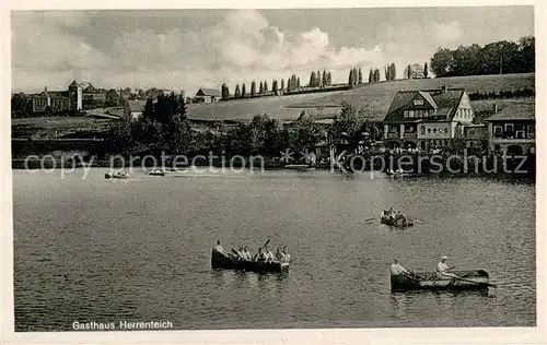 AK / Ansichtskarte Much Gasthaus Herrenteich Rudersport Much