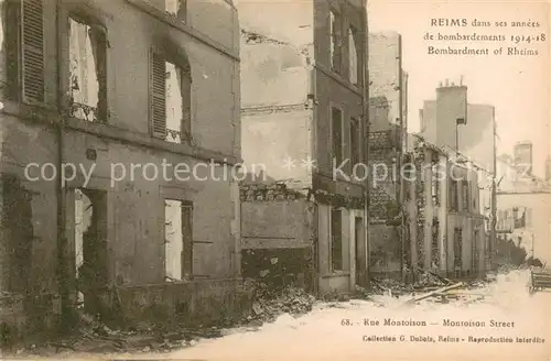 AK / Ansichtskarte Reims_51 dans ses annees de bombardements 1914 18 