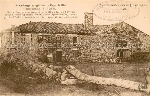 AK / Ansichtskarte Cevennes Region Auberge sanglante de Peyrebeilhe 