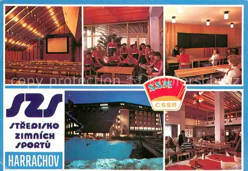 AK / Ansichtskarte Harrachov_Harrachsdorf SZS Stredisko zimnich sportu Sporthotel Wintersportzentrum im Riesengebirge Harrachov Harrachsdorf