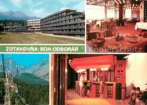 AK / Ansichtskarte Vysoke_Tatry Zotavovna ROH Odborar Berghotel Restaurant Bergbahn Hohe Tatra Vysoke Tatry