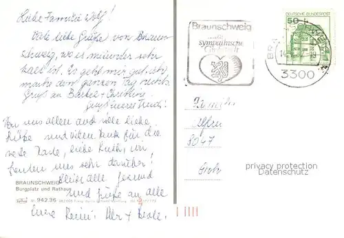 AK / Ansichtskarte Braunschweig Burgplatz und Rathaus Braunschweig