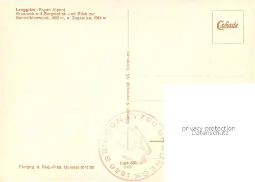 AK / Ansichtskarte Lenggries Brauneck mit Bergstation Benediktenwand Zugspitze Alpen Lenggries