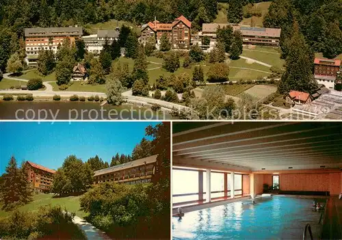 AK / Ansichtskarte Oberaegeri_Ober Aegeri_ZG Kurhaus Laendli Parkanlagen Hallenbad 