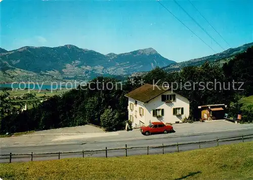 AK / Ansichtskarte Steinen_SZ Gaestehaus Pension Kiosk Route Schwyz Sattel Alpen Steinen_SZ