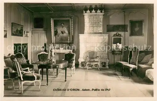 AK / Ansichtskarte Oron le Chatel Chateau Salon Oron le Chatel
