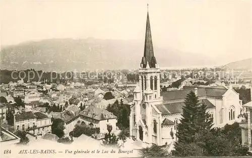 AK / Ansichtskarte Aix les Bains Vue generale et le Lac du Bourget Aix les Bains