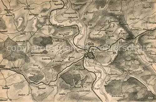 AK / Ansichtskarte Thionville und Umgebung Landkarte Thionville