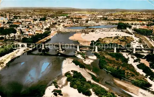AK / Ansichtskarte Nevers_58 Vue aerienne sur la Loire Pont du Chemin de Fer Pont de Loire 