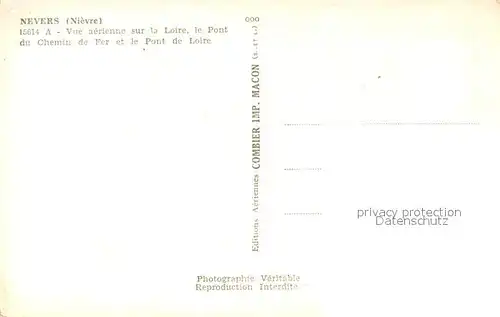 AK / Ansichtskarte Nevers_58 Vue aerienne sur la Loire Pont du Chemin de Fer Pont de Loire 