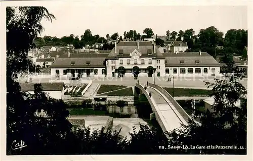 AK / Ansichtskarte Saint_Lo La gare et la passerelle Saint_Lo