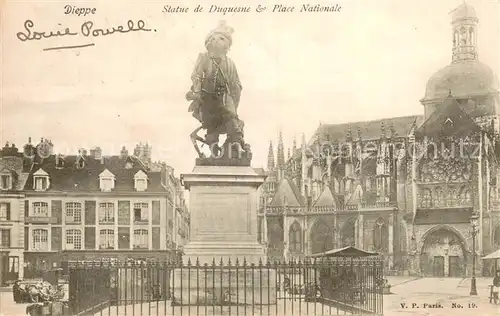 AK / Ansichtskarte Dieppe_76 Statue de Duquesne Place Nationale 