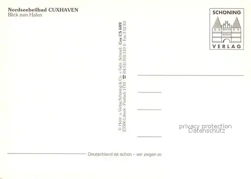 AK / Ansichtskarte Cuxhaven_Nordseebad Hafen Cuxhaven_Nordseebad