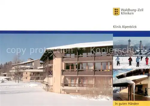 AK / Ansichtskarte Neutrauchburg Klinik Alpenblick im Winter Waldburg Zeil Kliniken Neutrauchburg