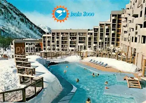 AK / Ansichtskarte Isola_Alpes Maritimes Berghotel Swimming Pool Wintersportort Franzoesische Alpen Isola_Alpes Maritimes