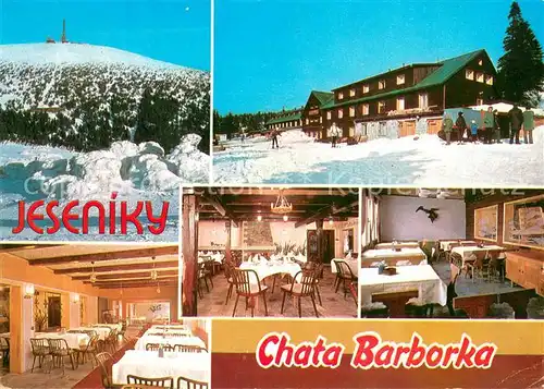 AK / Ansichtskarte Jesenik Chata Barborka Berggasthaus Winterlandschaft Jesenik