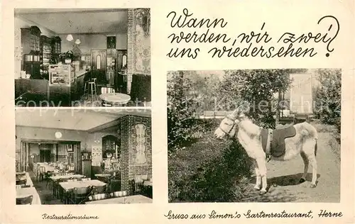 AK / Ansichtskarte Herne_Westfalen Simons Wein Bier und Cafe Restaurant Bar Esel Herne_Westfalen