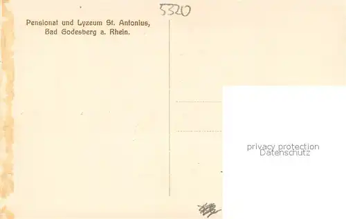 AK / Ansichtskarte Bad_Godesberg Pensionat und Lyzeum St Antonius Wohnzimmer Bad_Godesberg