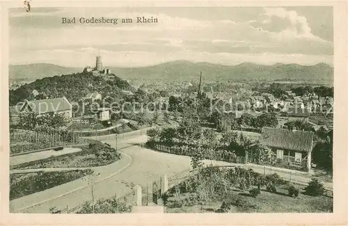 AK / Ansichtskarte Bad_Godesberg Panorama mit Godesburg Bad_Godesberg