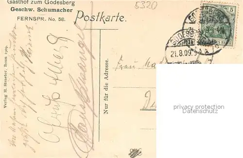 AK / Ansichtskarte Bad_Godesberg Gasthof zum Godesberg Lindengarten Bad_Godesberg