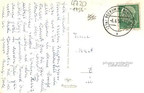 AK / Ansichtskarte Beckum_Westfalen Westpark St Stephanskirche Kriegerdenkmal Hoexberg mit Aussichtsturm Markt mit Rathaus Beckum_Westfalen