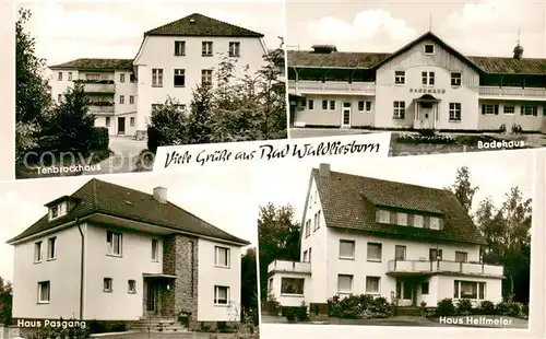 AK / Ansichtskarte Bad_Waldliesborn Tenbrockhaus Badehaus Haus Pasgang Haus Helfmeier Bad_Waldliesborn