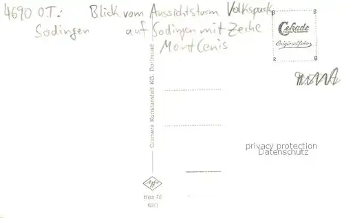 AK / Ansichtskarte Sodingen Blick vom Aussichtsturm Volkspark mit Zeche Mont Cenis Sodingen