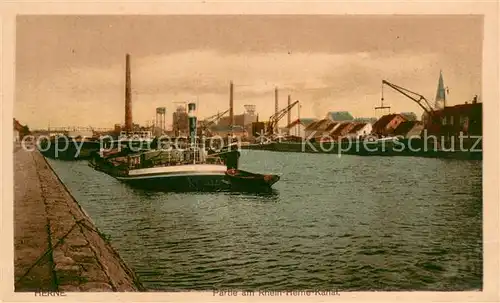 AK / Ansichtskarte Herne_Westfalen Partie am Rhein Herne Kanal Herne_Westfalen