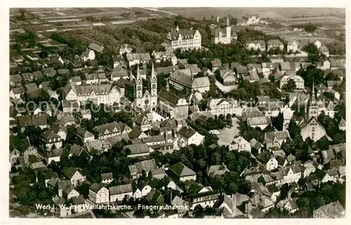AK / Ansichtskarte Werl_Westfalen Fliegeraufnahme Teilansicht mit Wallfahrtskirche Werl_Westfalen