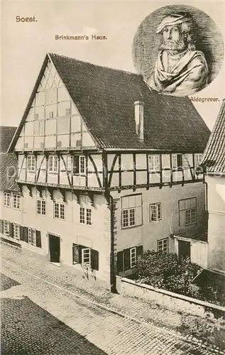 AK / Ansichtskarte Soest_DE_NRW Brinkmanns Haus und Aldegrever 