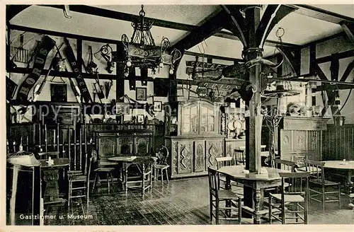 AK / Ansichtskarte Bad_Oeynhausen Milchwirtschaft und Gartenrestaurant Zur Oeynhausener Schweiz Gastzimmer und Museum Bad_Oeynhausen