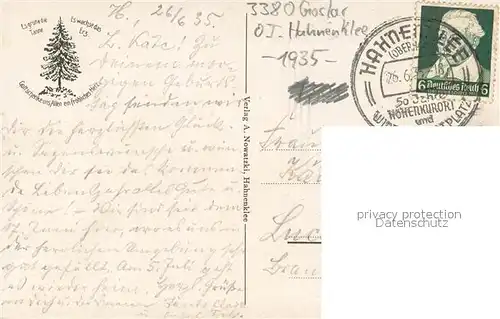 AK / Ansichtskarte Hahnenklee Bockswiese_Harz Blick von der Bobbahn Totalansicht Hahnenklee Bockswiese