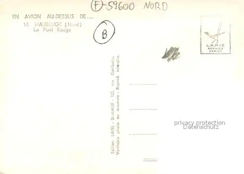 AK / Ansichtskarte Maubeuge_59 Le Pont Rouge Vue aerienne 