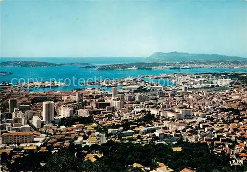 AK / Ansichtskarte Toulon_Var Vue generale au loin Presqu ile de Saint Mandrier Toulon_Var