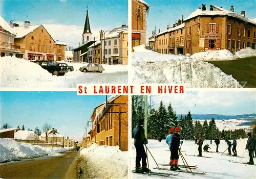AK / Ansichtskarte Saint Laurent en Grandvaux Le village en hiver Sports d hiver Saint Laurent en Grandvaux