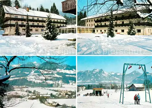 AK / Ansichtskarte Brannenburg Erholungsheim der DPG Haus Brannenburg Wintersportplatz St. Margarethen Wendelsteingebiet Brannenburg