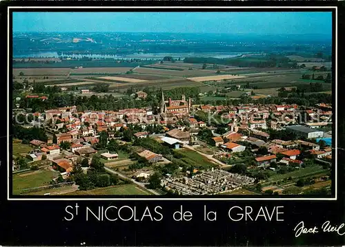 AK / Ansichtskarte Saint Nicolas de la Grave Vue aerienne Saint Nicolas de la Grave