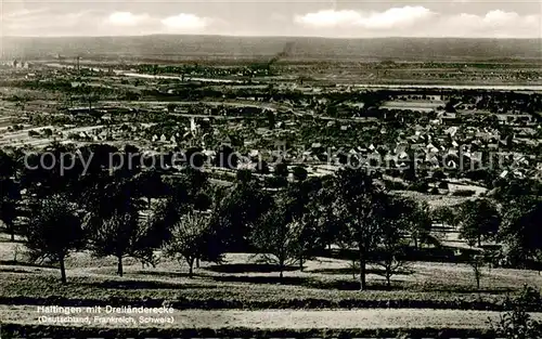 AK / Ansichtskarte Haltingen Dreilaenderecke Panorama Haltingen