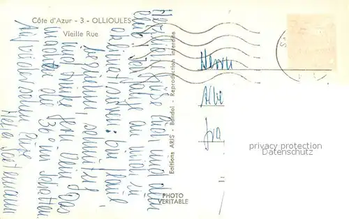 AK / Ansichtskarte Ollioules Vieille Rue Ollioules