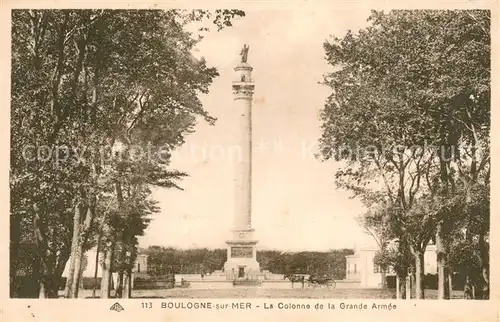 AK / Ansichtskarte Boulogne sur Mer_62 La Colonne de la Grande Armee 