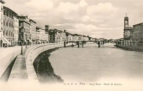 AK / Ansichtskarte Pisa Lung Arno Ponte di mezzo Pisa
