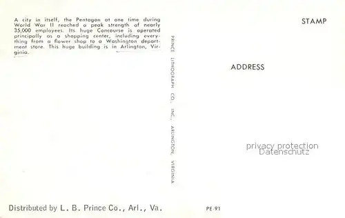 AK / Ansichtskarte Washington_DC The Pentagon Air view 