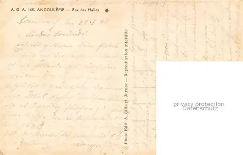 AK / Ansichtskarte Angouleme_16 Rue des Halles 
