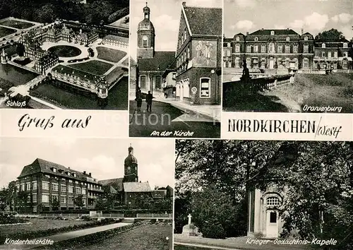 AK / Ansichtskarte Nordkirchen Schloss Kirche Oranienburg Kinderheilstaette Krieger Gedaechtnis Kapelle Nordkirchen