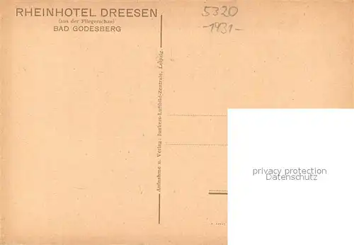 AK / Ansichtskarte Bad_Godesberg Rheinhotel Dreesen Fliegeraufnahme Bad_Godesberg