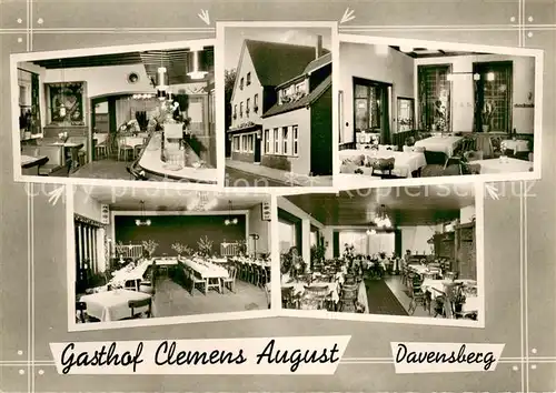 AK / Ansichtskarte Davensberg Gasthof Clemens August Gastraeume Bar Davensberg