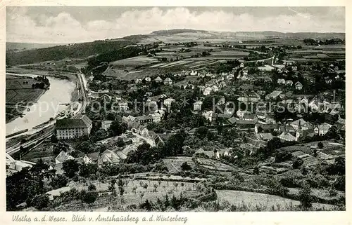 AK / Ansichtskarte Vlotho Blick v. Amtshausberg a. d. Winterberg Vlotho