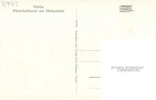 AK / Ansichtskarte Vlotho Lange Strasse Am Kirchplatz Klinik Dr. Blass Stadtmitte Altes Buergerheim Vlotho