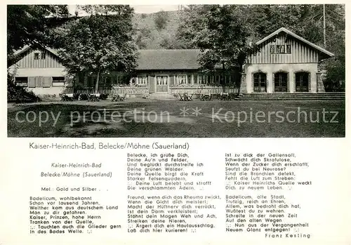 AK / Ansichtskarte Belecke Kaiser Heinrich Bad  Belecke