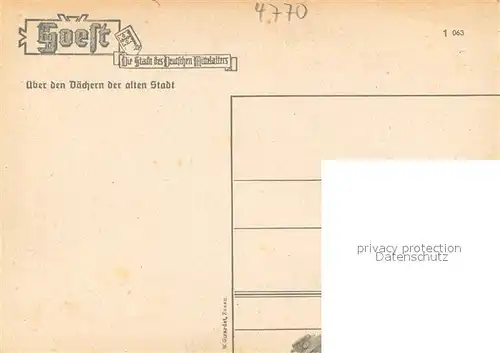 AK / Ansichtskarte Soest_DE_NRW ueber den Daechern der alten Stadt Fachwerkhaeuser 